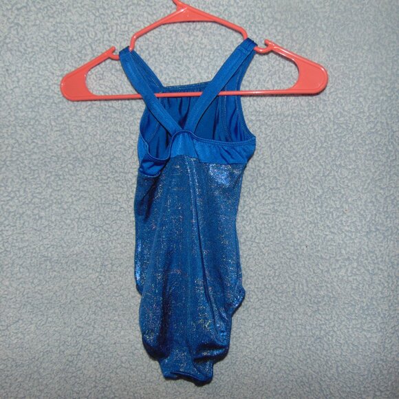 GK Blue Silver Splatter Leotard NoTag - Picture 4 of 6